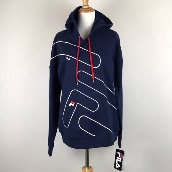 FILA • Navy Blue Hoodie - Picture 1 of 5
